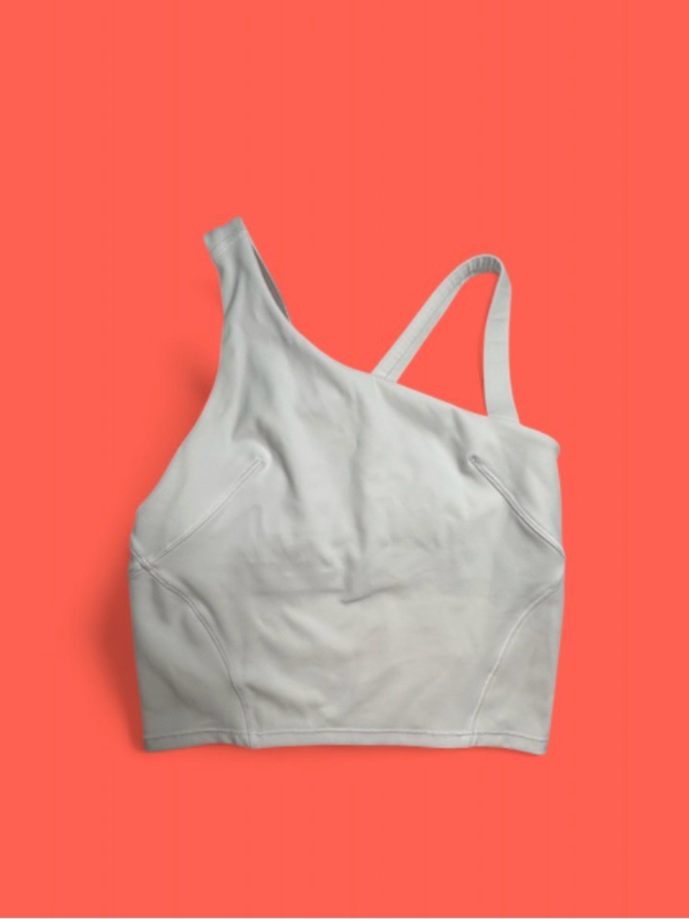 Lululemon Everlux Asymmetrical Tennis White Tank Top Sz 4